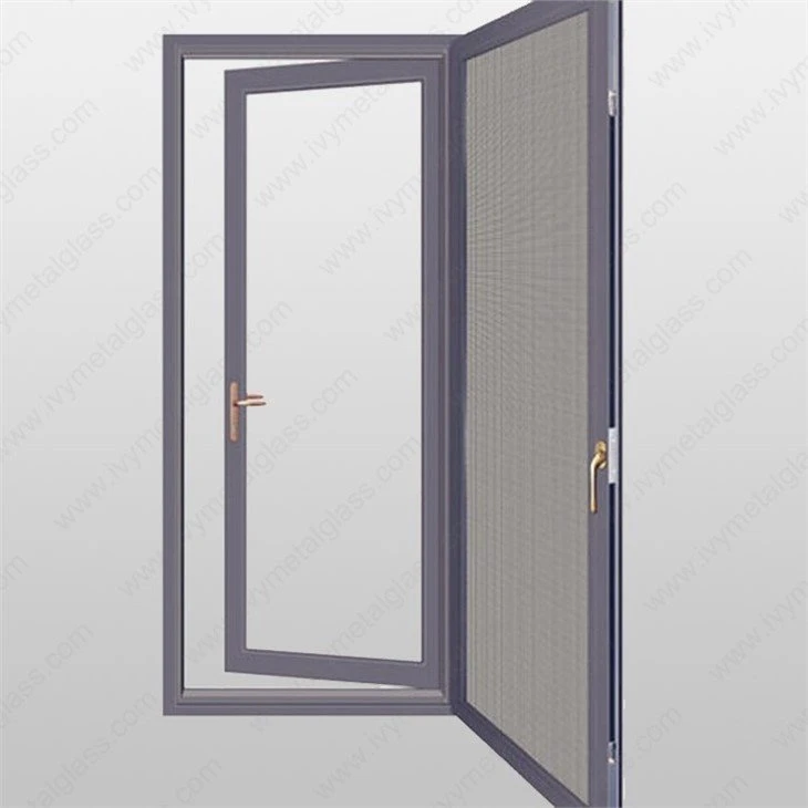swing door with mesh